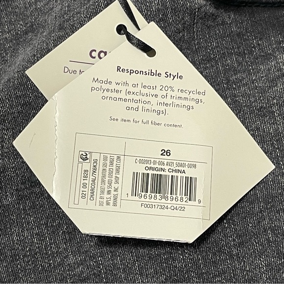 Ava & Viv Women's Mid-Rise Skinny Jeans Charcoal Gray Size 26 - Picture 6 of 12